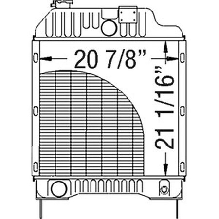 Aftermarket Radiator Fits Massey Ferguson MF Tractor 3125 3140 6190 Tubes: 4 Rows 3618626M92